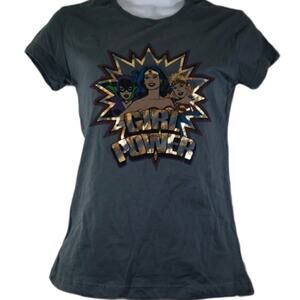 DC Comics Girl Power Gold Foil Tee Size M NWT